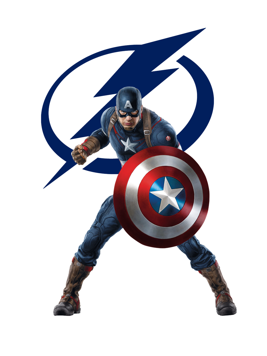 Tampa Bay Lightning Captain America Logo vinyl decal